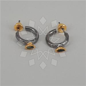 925 Sterling Silver Geometric Hoop Earrings