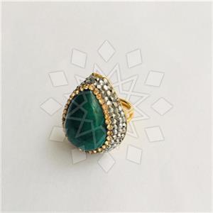 925 Sterling Silver Glittering  Gemstone Rings