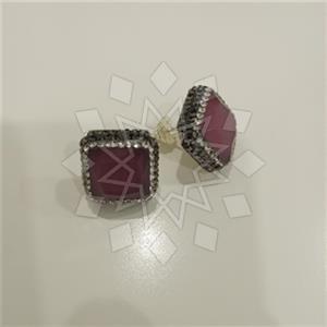 925 Sterling Silver Glittering  Stud Earrings