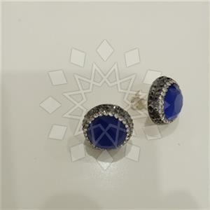 925 Sterling Silver Glittering  Stud Earrings