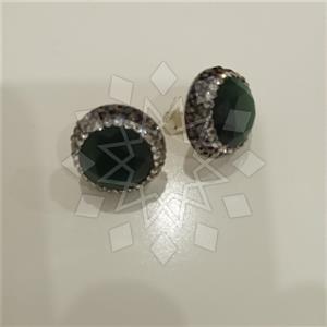 925 Sterling Silver Glittering  Stud Earrings