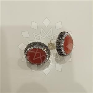 925 Sterling Silver Glittering  Stud Earrings