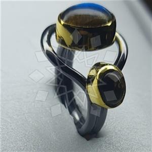 925 Sterling Silver Handmade Artisan Silver  Double Gemstone Rings