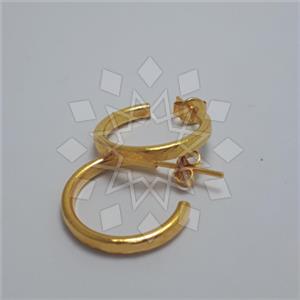 925 Sterling Silver Handmade Artisan Silver  Hoop Earrings