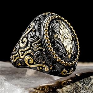 925 Sterling Silver Handmade Artisan Silver  Mens Ring