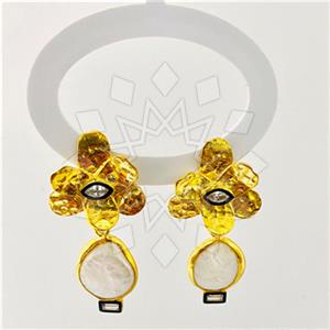 925 Sterling Silver Handmade Artisan Silver  Single Drop Earrings