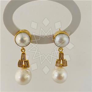 925 Sterling Silver Handmade Artisan Silver  Single Drop Earrings