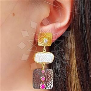 925 Sterling Silver Handmade Artisan Silver  Statement Earring