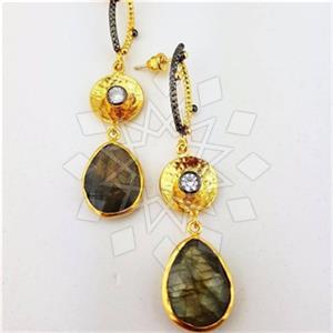 925 Sterling Silver Handmade Artisan Silver  Statement Earring