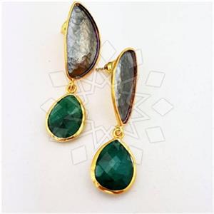 925 Sterling Silver Handmade Artisan Silver  Statement Earring