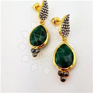 925 Sterling Silver Handmade Artisan Silver  Statement Earring