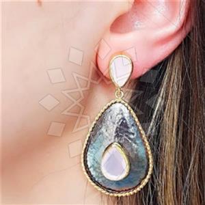 925 Sterling Silver Handmade Artisan Silver  Statement Earring