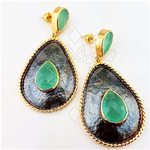 925 Sterling Silver Handmade Artisan Silver  Statement Earring