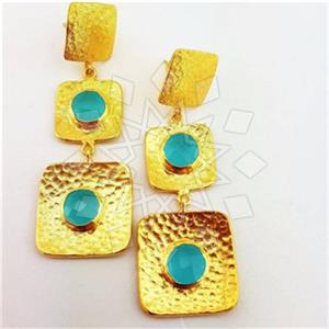 925 Sterling Silver Handmade Artisan Silver  Statement Earring