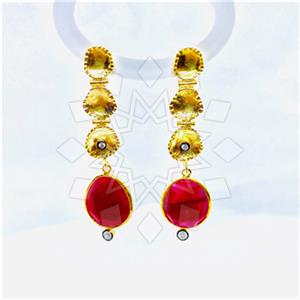 925 Sterling Silver Handmade Artisan Silver  Triple Drop Earrings