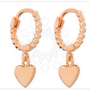 925 Sterling Silver Heart Dangle Earrings