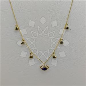 925 Sterling Silver Heart Geometric Minimal Dainty Beaded Necklace