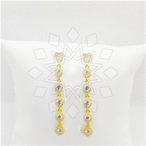 925 Sterling Silver Heart Geometric Minimal Dainty Dangle Earrings