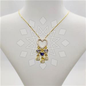 925 Sterling Silver Heart Geometric Minimal Dainty Pendant Necklace