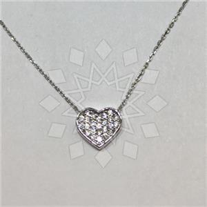925 Sterling Silver Heart Geometric Minimal Dainty Pendant Necklace