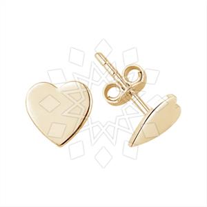 925 Sterling Silver Heart Minimal Dainty Stud Earrings