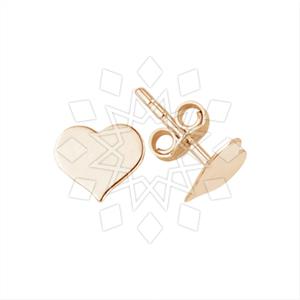 925 Sterling Silver Heart Minimal Dainty Stud Earrings