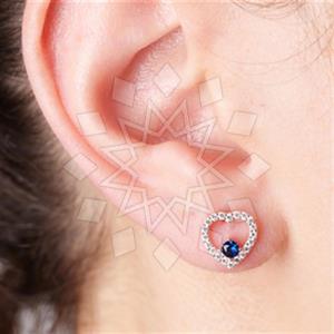 925 Sterling Silver Heart Minimal Dainty Stud Earrings