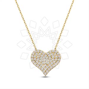 925 Sterling Silver Heart Pendant Necklace