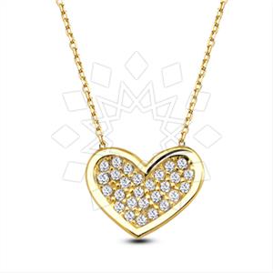 925 Sterling Silver Heart Pendant Necklace