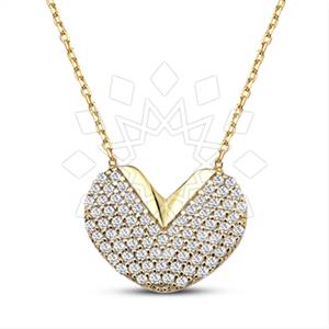 925 Sterling Silver Heart Pendant Necklace