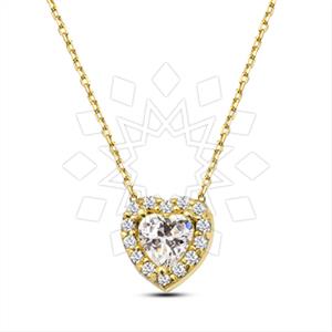 925 Sterling Silver Heart Pendant Necklace