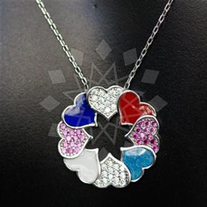 925 Sterling Silver Heart Pendant Necklace