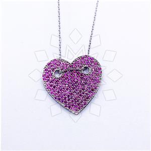 925 Sterling Silver Heart Pendant Necklace