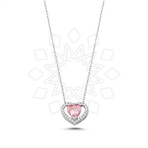 925 Sterling Silver Heart Pendant Necklace