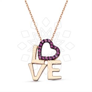 925 Sterling Silver Heart Personalized Letter Pendant Necklace