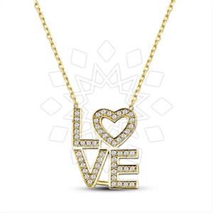 925 Sterling Silver Heart Personalized Letter Pendant Necklace