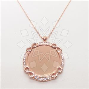 925 Sterling Silver Infinity Geometric Pendant Necklace