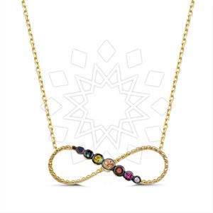 925 Sterling Silver Infinity Pendant Necklace