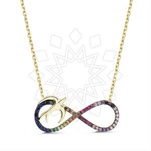 925 Sterling Silver Infinity Pendant Necklace