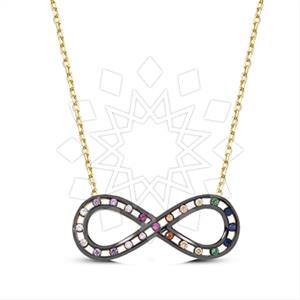 925 Sterling Silver Infinity Pendant Necklace
