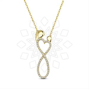 925 Sterling Silver Infinity Pendant Necklace