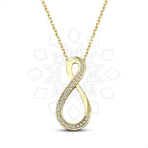 925 Sterling Silver Infinity Pendant Necklace