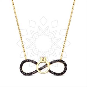 925 Sterling Silver Infinity Pendant Necklace