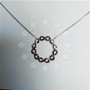 925 Sterling Silver Infinity Pendant Necklace