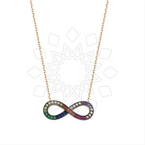 925 Sterling Silver Infinity Pendant Necklace