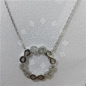 925 Sterling Silver Infinity Pendant Necklace