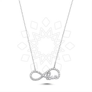 925 Sterling Silver Infinity Pendant Necklace