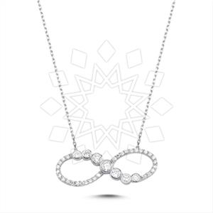 925 Sterling Silver Infinity Pendant Necklace