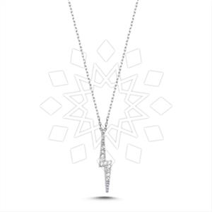 925 Sterling Silver Lightning Pendant Necklace