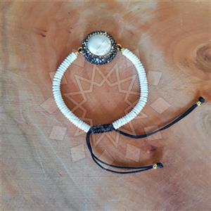 925 Sterling Silver Semi Precious Gems and Crystal  Macrame String Bracelets